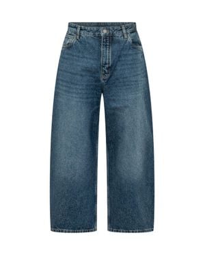 Studio Nicholson Volume Jean With Worn-Wash Finish - Blue