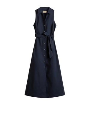 Woolrich Cotton Poplin Mini Shirt Dress - Blue