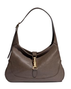 Gucci Mini Leather Shoulder Bag With Adjustable Handle, 9.8-11.4" Drop, Piston Closure, Made - Brown