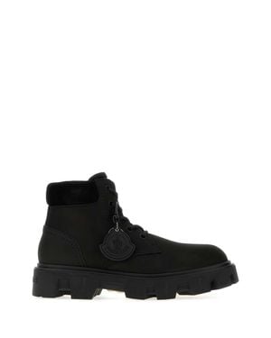 Moncler Suede Peak City Ankle Boots - Black