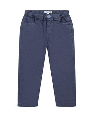 L'ORSOBRUNO Cotton Blend Paint Pants - Blue