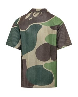A Bathing Ape Mega Abc Camo Shirt - Green