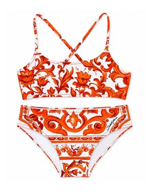 Dolce & Gabbana Girls' Stylish Top And Slip Set - Red