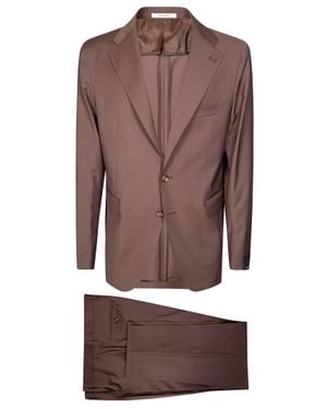 Tagliatore Single-Breasted Suit - Brown