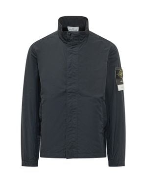 Stone Island Essential Jacket With Front Closure - Black