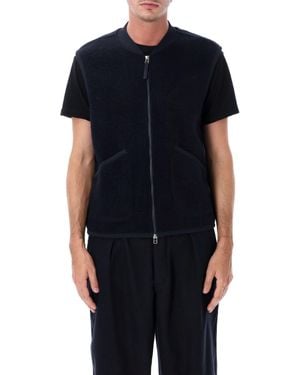 Universal Works Wool Fleece Knit Waistcoat - Black
