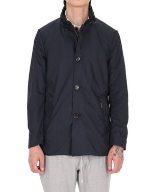 Moorer Stylish Mini Coat - Blue