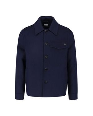 Burberry 100% Wool Jacket - Blue