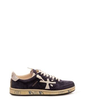 Premiata Low-Top Suede Sneaker - White
