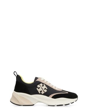 Tory Burch Good Luck Sneaker Shoes/Cream/ Leather/Suede - Black