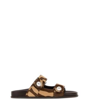 Jimmy Choo Printed Calf Hair Fayence Slippers - Multicolor