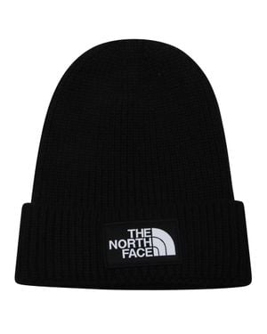 The North Face Logo Box Cuffed Beanie - Black