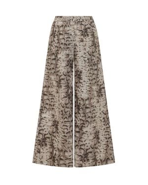 Pinko Wide-Leg Pants With Stylish Print - Multicolor