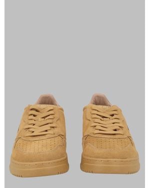 Autry Suede & Cow Leather Sneakers - Natural