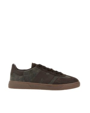 Hogan Leather Monobloc Rubber Sole Sneakers - Brown