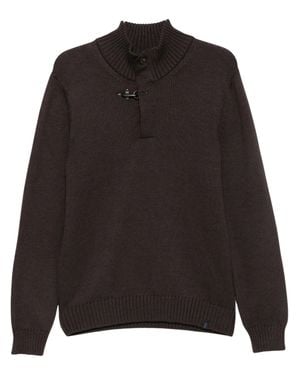 Fay Virgin Wool Sweatshirt - Black