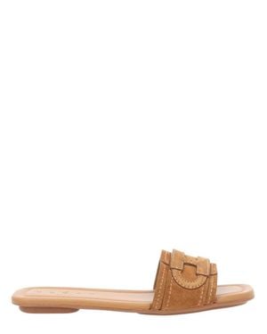 Hogan Logo Flats - Brown