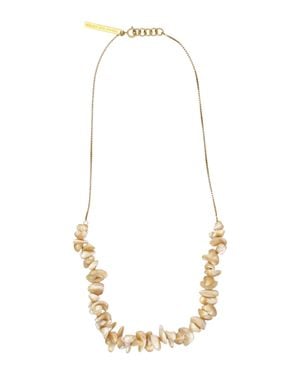 Dries Van Noten Resin, Shell And Cotton Necklace - White