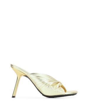 Loewe Pebble Soft Slide 90 Heels - Metallic