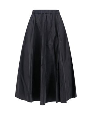 Aspesi Midi-Length Skirt With Elastic Waistband - Blue