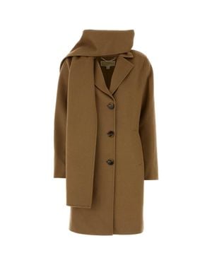 MICHAEL Michael Kors Camel Wool Blend Coat - Natural