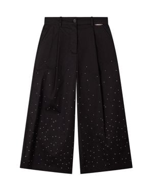Twinset Wide-Leg Pants With Chic Details - Black