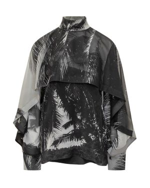 Ferragamo Silk Shirt With Artistic Print - Black