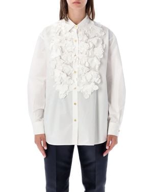 Alberta Ferretti Elegant T-Shirt With Clean Crew Neck Finish - White