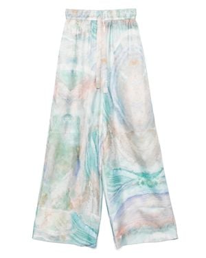 Zimmermann The Illuminate Wide-Leg Pants - Blue