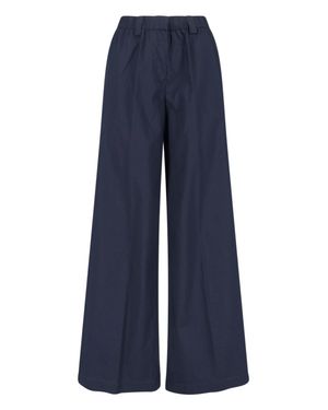 Aspesi Wide Cotton Blend Pants - Blue