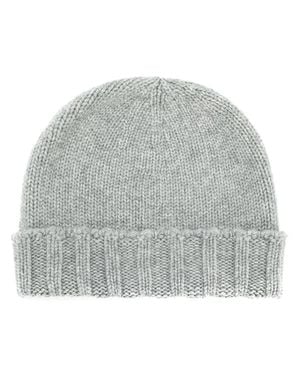 Drumohr 100% Cashmere Beanie Hat For - Gray