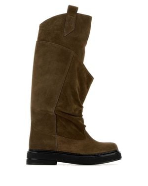 The Attico Passeggiata Combat Boot - Brown