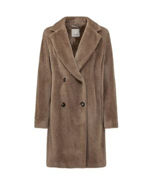 Max Mara Smmroseto Alpaca & Virgin Wool Overcoat - Brown