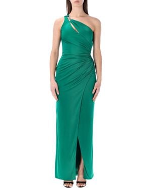 Versace Draped Jersey Gown - Green