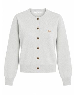 Maison Kitsuné Baby Fox Cardigan - White