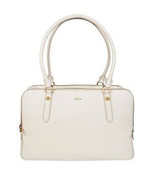 Furla Giulia Large Boston Handbag - Natural