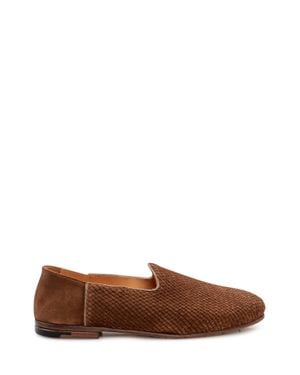 Premiata Woven Leather Loafers - Brown