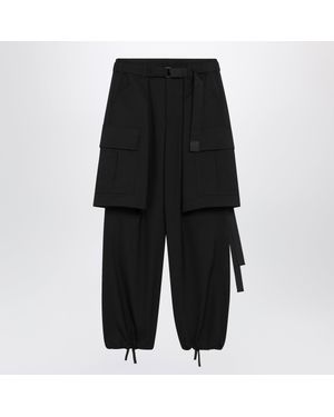 Sacai Woolblend Cargo Pants - Black
