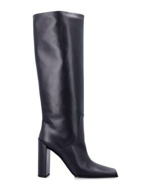 Alaïa Leather Knee-High Boots - Blue