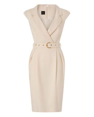 Pinko Dress With Belt - Natural