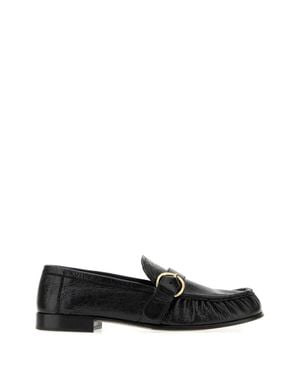 Miu Miu Leather Loafers For - Black