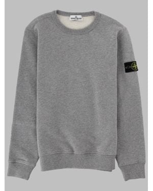 Stone Island Mini Sweatshirt For Boys - Gray