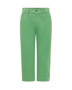 Versace Front Closure Mini Pants With Pocket - Green