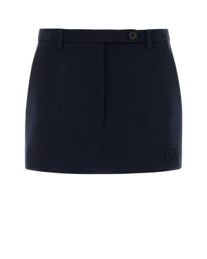 Miu Miu Stretch Jersey Mini Skirt - Blue