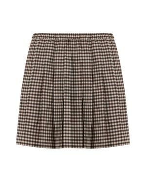 Moncler Quilted Shell Mini Skirt - Brown