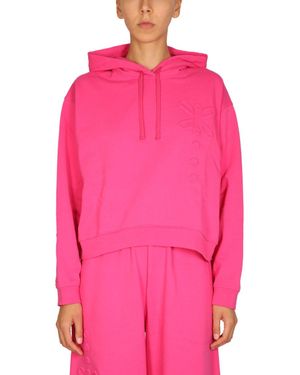 McQ Relaxed Hoodie With Embossed Detailing - Pink