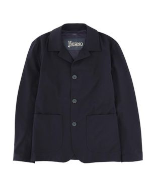 Herno Wool Blend Blazer - Blue