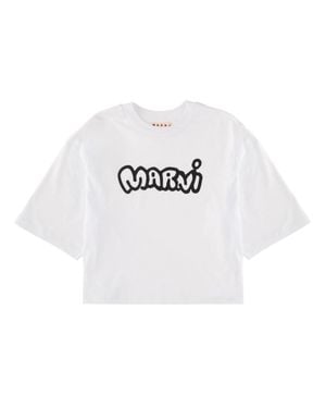 Marni Logo Crew Neck T-Shirt - White
