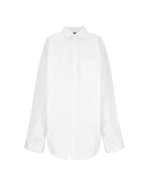 Balenciaga Lightweight Cotton Shirt With Soft Quilted Padding - White