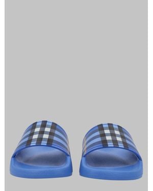 Burberry Mini Stylish Furl Sandals For Girls - Blue